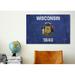 Winston Porter 'Wisconsin Flag, Lomo Film Grunge' - Wrapped Canvas Graphic Art Print Canvas in Blue | 8 H x 12 W x 0.75 D in | Wayfair