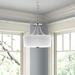 Andover Mills™ Finbar 3-Light Drum Pendant Glass, Metal in Gray | 11.7 H x 16 W x 16 D in | Wayfair CAEFB95DCA6B43CEB23673DE8AEFE406