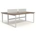 Inbox Zero Adelore 4-Person Workstation Benching Desk in Brown/Gray | 29 H x 72 W x 60 D in | Wayfair A94EFF3FEC8E4DA99EE5853FF32A726C