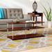 Ebern Designs Chamberlain Coffee Table w/ Storage Wood/Metal in Brown | 18 H x 42 W x 17.75 D in | Wayfair 590E776B9E2E4570B0C832FF99309D4F