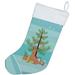 The Holiday Aisle® Merry Christmas Tree Stocking Polyester in Blue | 18 H x 13.5 W in | Wayfair 6CF72327B9404556A4D64A3F15AAADA0