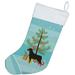 The Holiday Aisle® Merry Christmas Tree Stocking Polyester in Blue | 18 H x 13.5 W in | Wayfair D6664525A3E34321AB35EDC76FA2AD92