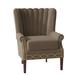 Wingback Chair - Fairfield Chair Aurora 34" Wide Tufted Slipcovered Wingback Chair Polyester/Other Performance Fabrics in Red/White/Brown | Wayfair