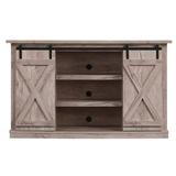 Three Posts™ Lorraine TV Stand for TVs up to 60" Wood in Brown | 32 H in | Wayfair EE36B7676D1049B9ADE04FFC768F60E1