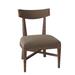 Fairfield Chair Douglas Upholstered King Louis Back Side Chair Upholstered in Gray | 31 H x 20.5 W x 21 D in | Wayfair 8729-05_ 3162 63_ Hazelnut