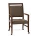 Fairfield Chair Preston King Louis Back Arm Chair Wood/Upholstered/Fabric in Brown | 38 H x 23.5 W x 23.5 D in | Wayfair 8700-A4_ 9508 17_ Hazelnut