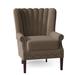 Wingback Chair - Fairfield Chair Aurora 34" Wide Tufted Slipcovered Wingback Chair Polyester/Other Performance Fabrics in White/Brown | Wayfair