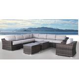 Sol 72 Outdoor™ Dayse Fully Assembled 7 - Person Seating Group w/ Cushions |Quick setup wicker patio furniture in Gray | Wayfair