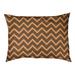 Tucker Murphy Pet™ Chelan Hand Drawn Chevron Pattern Outdoor Dog Pillow Polyester in Orange | 7 H x 12 W x 48 D in | Wayfair