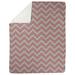 East Urban Home Classic Hand Drawn Chevron Pattern Fleece Blanket Microfiber/Fleece/Microfiber/Fleece in Red/Gray | 60 W in | Wayfair