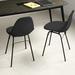 Inbox Zero Adairis 18" W Polyester Seat Waiting Room Chair w/ Metal Frame Metal in Gray/Black/Brown | 32 H x 18 W x 22 D in | Wayfair