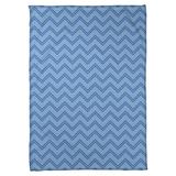 East Urban Home Classic Hand Drawn Chevron Pattern Fleece Blanket Microfiber/Fleece/Microfiber/Fleece in Blue | 50 W in | Wayfair