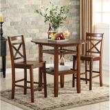 August Grove® Talbot 3 Piece Counter Height Drop Leaf Dining Table in Brown | 36 H in | Wayfair CB1A1E26EEA94B058171073EED83BC28