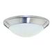 Ebern Designs Broomhedge 1 - Light 11.75" Simple Bowl Flush Mount, Crystal in Gray | 1.5 H x 11.75 W x 11.75 D in | Wayfair