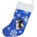 The Holiday Aisle® Winter Snowflakes Christmas Stocking Polyester in Blue | 18 H x 13.5 W in | Wayfair 621615EC9B444E7EAADFCA156B106FDA