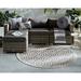 Susie's Garden 86.2" Wide Outdoor Wicker Symmetrical Patio Sectional w/ Cushions Wicker/Rattan in Gray | 24.8 H x 86.2 W x 30.3 D in | Wayfair