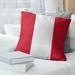 East Urban Home Mississippi Rebellion Pillow Polyester/Polyfill/Leather/Suede in Red/White | 14 H x 14 W x 3 D in | Wayfair