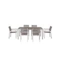 Wade Logan® Aynura Rectangular 6 - Person 71" Long Aluminum Outdoor Dining Set Plastic/Metal | Wayfair 383A39D7B86C4275A686420161BF29A1