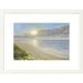 Highland Dunes 'Coastal Beach Serenity' Framed PGraphic Art Wood/Paper in Blue/Brown/Green | 20 H x 26 W x 1.5 D in | Wayfair