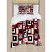 East Urban Home Abstract Minimalist Geometric Figures Retro Rectangle Forms Nostalgia Artful Print Duvet Cover Set Microfiber in Black/Red | Wayfair