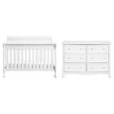 DaVinci Kalani Convertible Standard Nursery Furniture Set Wood in Gray/White/Brown | Wayfair