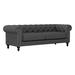 Willa Arlo™ Interiors Ashwin 90" Rolled Arm Chesterfield Sofa w/ Reversible Cushions in Gray | 30 H x 90 W x 42.5 D in | Wayfair