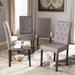 Ophelia & Co. Baxton Studio Andrew Dining Chair Wood/Upholstered/Fabric in Brown, Size 36.22 H x 17.32 W x 21.46 D in | Wayfair