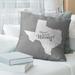 East Urban Home Sweet Throw Pillow Polyester/Polyfill/Leather/Suede in Gray | 18 H x 18 W x 3 D in | Wayfair 6F0A71C21C75402E814DF98234548243