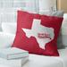 East Urban Home Houston Texas Sports Colors Throw Pillow Polyester/Polyfill/Linen in Red/White | 20 H x 20 W x 3 D in | Wayfair