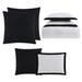 Truly Soft Everyday Hotel Style 7 Piece Duvet Set Microfiber in Black | Full/Queen Duvet Cover+4 Shams+2 Throw Pillow | Wayfair DCS2182WBFQ7-00