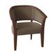 Barrel Chair - Fairfield Chair Gresham 28.5" Wide Barrel Chair Wood in White/Brown | 33 H x 28.5 W x 24.5 D in | Wayfair 6046-01_9508 05_Hazelnut