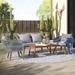 Mistana™ Aliza 4 Piece Rattan Sofa Seating Group w/ Cushions Natural Hardwoods in Gray/White | Outdoor Furniture | Wayfair