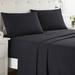 Latitude Run® Bruyn Double Brushed Hotel Luxury Sheet Set w/ Extra Soft Sheets & Pillowcases Microfiber/Polyester in Black | Twin | Wayfair