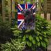 The Holiday Aisle® English Union Jack British Flag 2-Sided Garden Flag, Polyester in Gray/Black | 15 H x 11 W in | Wayfair