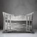 Rosecliff Heights Stickles Beach Window Outdoor Rectangular Pillow Cover & Insert Polyester/Polyfill blend in Gray | 14 H x 20 W x 1.5 D in | Wayfair