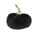 The Twillery Co.® Velvet Pumpkin Decorative Accent 6.5 H x 4.75 W x 4.75 D in gray/Resin in Black | 6.5" H x 4.75" W x 4.75" D | Wayfair