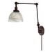 Gracie Oaks Martucci 1-Light Swing Arm Lamp Glass/Metal in Brown | 31 H x 7 W x 35 D in | Wayfair 8657917F733A47409CB296057AE99BF1