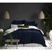 Wade Logan® Wasson Plush Comforter Set Polyester/Polyfill in Blue/Navy | Super King Comforter + 2 Shams + 2 Throw Pillows | Wayfair