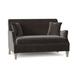 Fairfield Chair Leland 54.5" Recessed Arm Settee Polyester in Red/Gray | 35 H x 54.5 W x 36 D in | Wayfair 5706-40_9953 10_MontegoBay