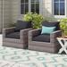 Sol 72 Outdoor™ Kordell Patio Chair w/ Cushions Wicker/Rattan in Gray | 28.5 H x 33 W x 32 D in | Wayfair 3FED8DBB682242FBACCE049E97DB2160