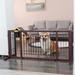Tucker Murphy Pet™ Smitherman Free Standing Pet Gate Wood (a more stylish option)/Metal (a highly durability option) in Brown | Wayfair