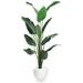 Dalmarko Designs 7.5' Bird of Paradise Floor Foliage Tree in Planter Silk/Resin in White | 90 H x 35 W x 35 D in | Wayfair dmr1049
