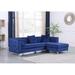 Blue Reclining Sectional - Everly Quinn Carmon 100" Wide Velvet Right Hand Facing Sofa & Chaise Upholstery/Velvet | 31.5 H x 100 W x 34 D in | Wayfair