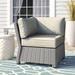 Wade Logan® Mosier Patio Corner Chair w/ Cushions Wicker/Rattan in Gray | 32.5 H x 31.5 W x 31.5 D in | Wayfair C8A028260E1E4053A360FF8633BAF35E