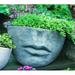 Campania International Faccia Cast Stone Statue Planter Concrete, Copper in Brown | 14 H x 22 W x 22 D in | Wayfair P-176-BR