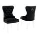 Everly Quinn Carner Tufted Velvet Side Chair Wood/Upholstered/Velvet in Black | 39 H x 25 W x 22 D in | Wayfair 1AD9476C6C7C498F9550C6215C390A1C