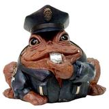 HomeStyles Hero Policeman Character Toad/Frog Garden Statue Resin/Plastic in Brown | 5 H x 5.75 W x 5.5 D in | Wayfair 94086