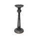 Rosalind Wheeler Metal Candlestick Metal in Gray | 11.5 H x 4.25 W x 4.25 D in | Wayfair 7848046E344D47A8B7C7ABEB3A612EF9