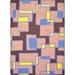 Gray 46 x 0.25 in Area Rug - Joy Carpets Kid Essentials Outside the Box Grape Area Rug Nylon | 46 W x 0.25 D in | Wayfair 1711B-02