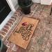 Red Barrel Studio® Beat There Is No Place Non-Slip Outdoor Door Mat Natural Fiber/Coir in White | 24" W x 36" L | Wayfair